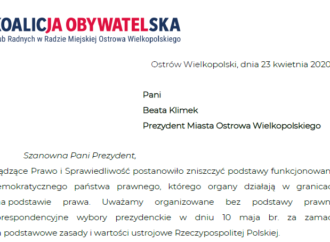 Apel wielce kłopotliwy dla Prezydent Ostrowa